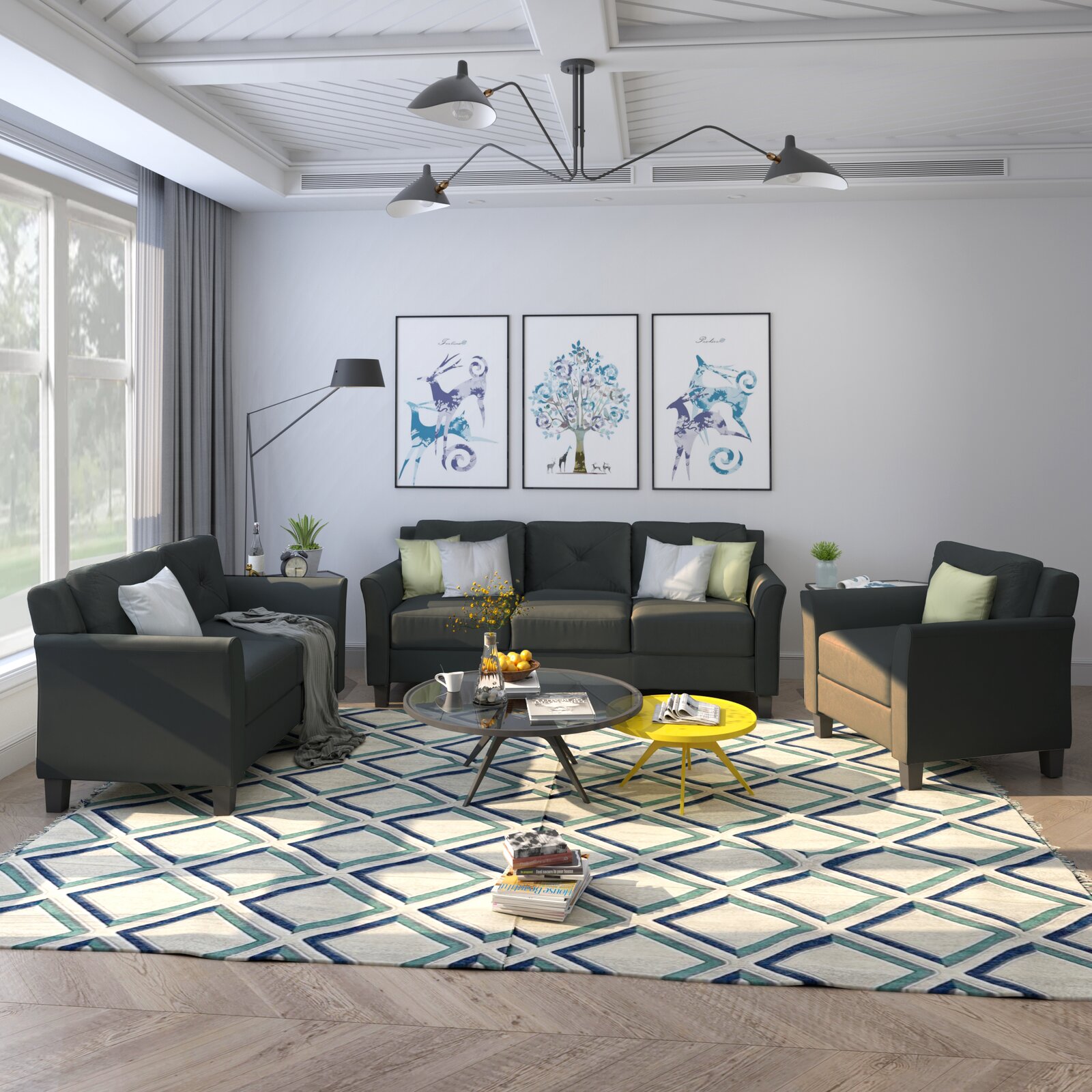 Wildon Home Edyth 3 - Piece Living Room Set